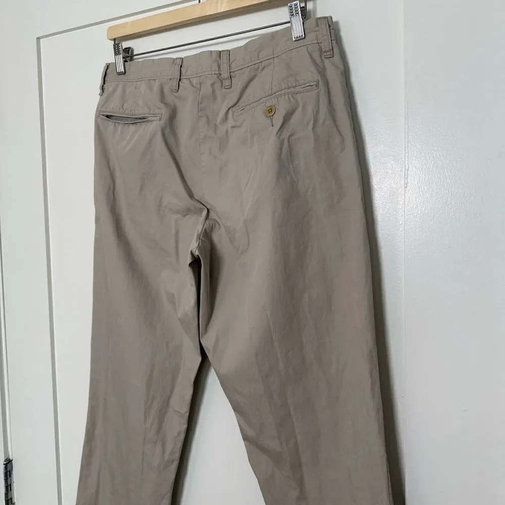 J Crew Pants Mens 32x34 Beige Essex Pant Chino Straight Leg Lightweight Coastal